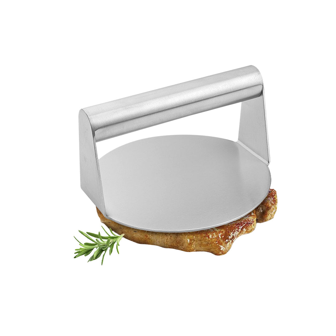 SOGA Stainless Steel Burger Press Heavy-Duty Round Bacon Grill Smasher Flat Bottom Patty Maker • LUZ-Zpai058