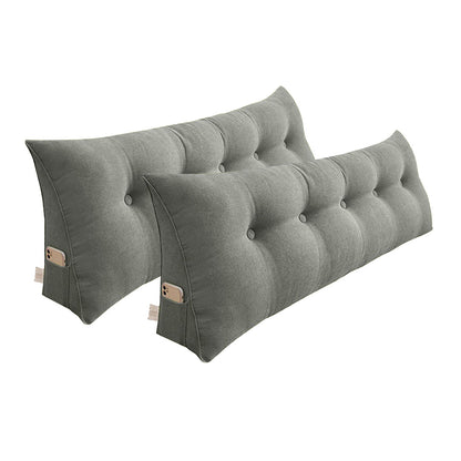 SOGA 2X 150cm Grey Triangular Wedge Bed Pillow Headboard Backrest Bedside Tatami Cushion Home Decor • LUZ-Pillow2113X2