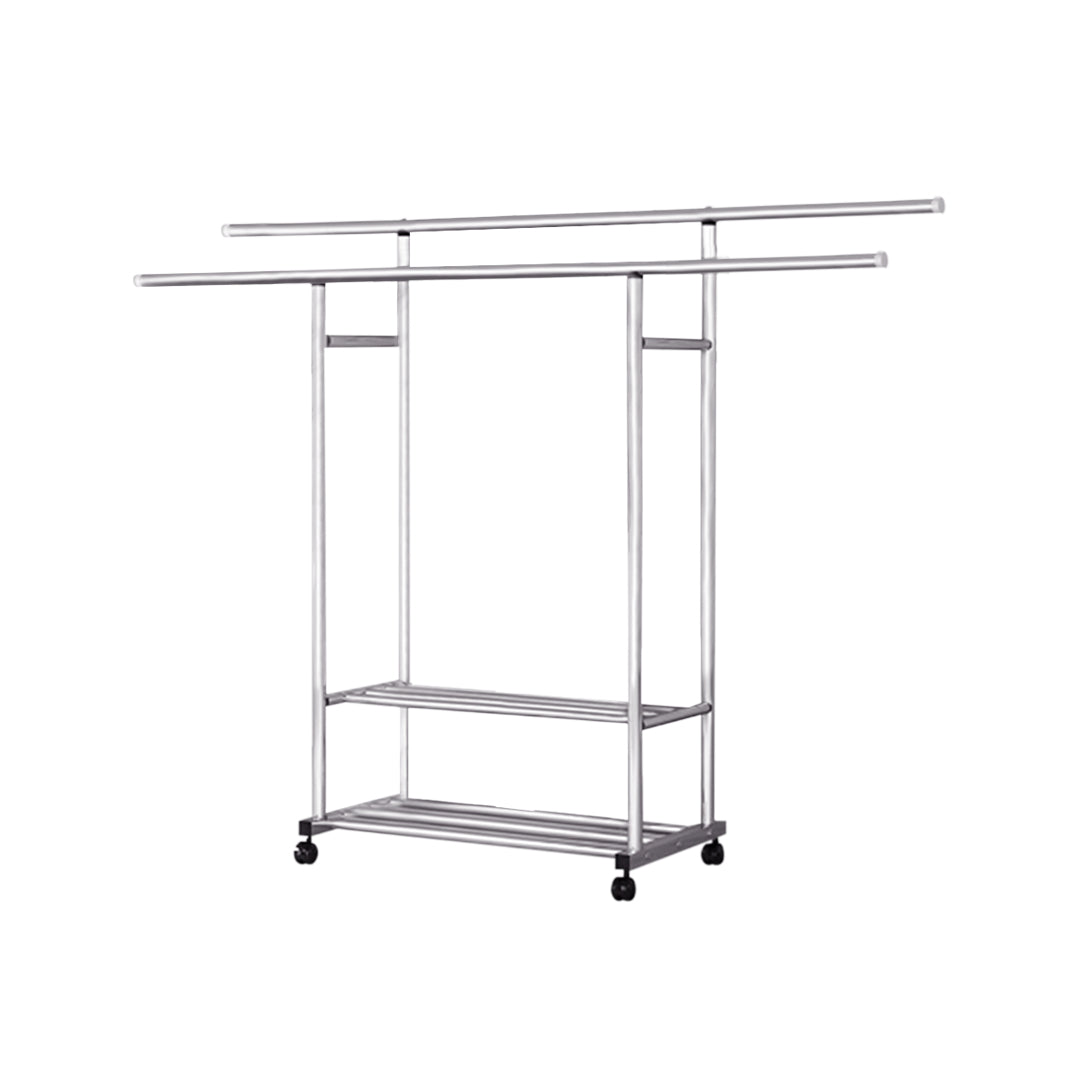 SOGA 200cm Stainless Steel Floor-Standing Clothes Rack - Durable and Space-Saving Laundry Organizer • LUZ-BSXG2531