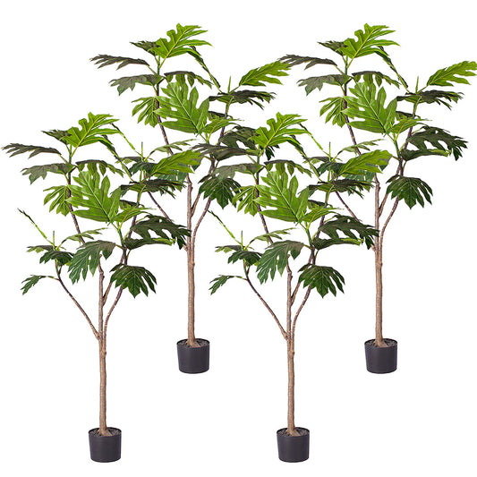 SOGA 4X 180cm Artificial Natural Green Split-Leaf Philodendron Tree Fake Tropical Indoor Plant Home Office Decor • LUZ-APlantMBS18026X4