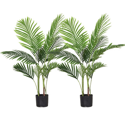 SOGA 2X 145cm Green Artificial Indoor Swallowtail Sunflower Tree Fake Plant Simulation Decorative • LUZ-APlantFH14510X2