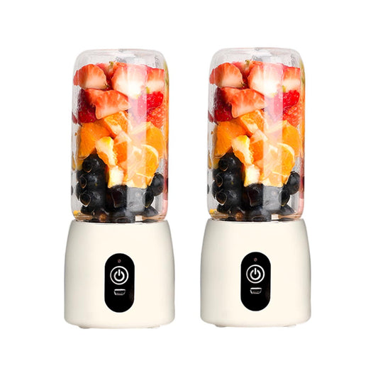 SOGA 2X Portable Mini USB Rechargeable Handheld Juice Extractor Fruit Mixer Juicer White • LUZ-JuicerMN2WhiteX2
