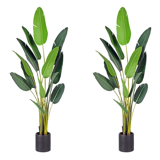 SOGA 2X 220cm Artificial Giant Green Birds of Paradise Tree Fake Tropical Indoor Plant Home Office Decor • LUZ-APlantM22013X2