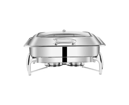 SOGA Stainless Steel Rectangular Chafing Dish Tray Buffet Cater Food Warmer Chafer with Top Lid LUZ-ChafingDish2103