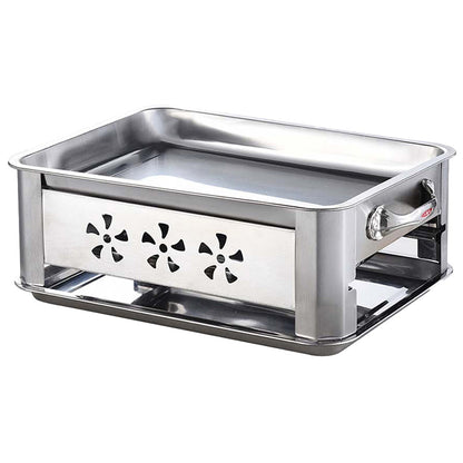 36CM Portable Stainless Steel Outdoor Chafing Dish BBQ Fish Stove Grill Plate • LUZ-ChafingDishFish36cm
