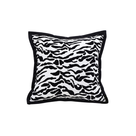 SOGA 45cm Black and White Luxury Cushion Light Mottled Texture Decorative Square Pillow Living Room LUZ-FrenchCushion288