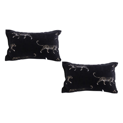 SOGA 2X 35cm Black Throw Pillow Elegant Decorative Cushion Living Room Modern Home Decor • LUZ-FrenchCushion331X2