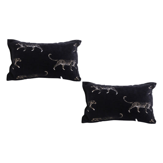 SOGA 2X 35cm Black Throw Pillow Elegant Decorative Cushion Living Room Modern Home Decor • LUZ-FrenchCushion331X2