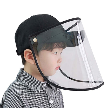 Outdoor Protection Hat Anti-Fog Pollution Dust Protective Cap Full Face HD Shield Cover Kids Black • LUZ-HatKidsBLK