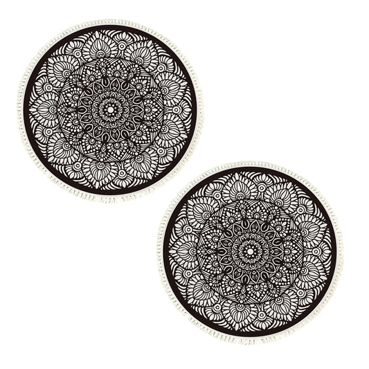 SOGA 2X 120cm Mandala Modern Ethnic Tassel Print Anti-slip Doormat, Home Decor • LUZ-CarpetXLS48X2