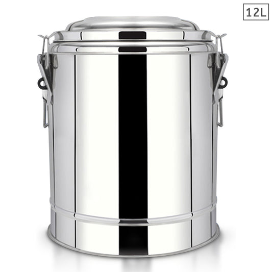 SOGA 12L Stainless Steel Insulated Stock Pot Hot & Cold Beverage Container • LUZ-InsulatedPot3201