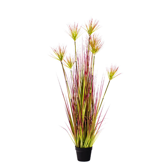 SOGA 120cm Purple-Red Artificial Indoor Potted Papyrus Plant Tree Fake Simulation Decorative • LUZ-APlantFH60152