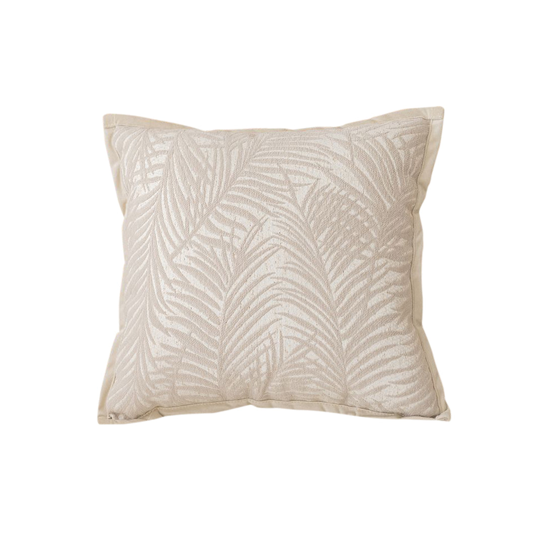 SOGA 45cm Elegant Palm Leaf Texture & Jacquard Square Throw Pillow • LUZ-FrenchCushion233
