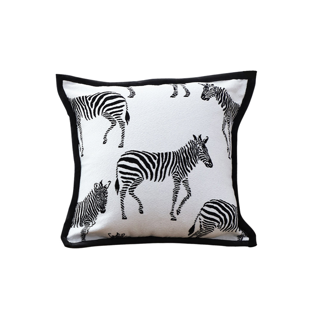 SOGA 45cm Black and White Light  Luxury Zebra Cushion Decorative Square Pillow Living Room • LUZ-FrenchCushion289