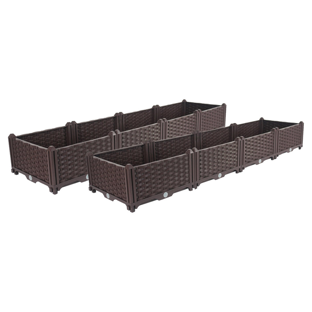 SOGA 2X 160cm Raised Planter Box Vegetable Herb Flower Outdoor Plastic Plants Garden Bed • LUZ-PlantBox4AX2