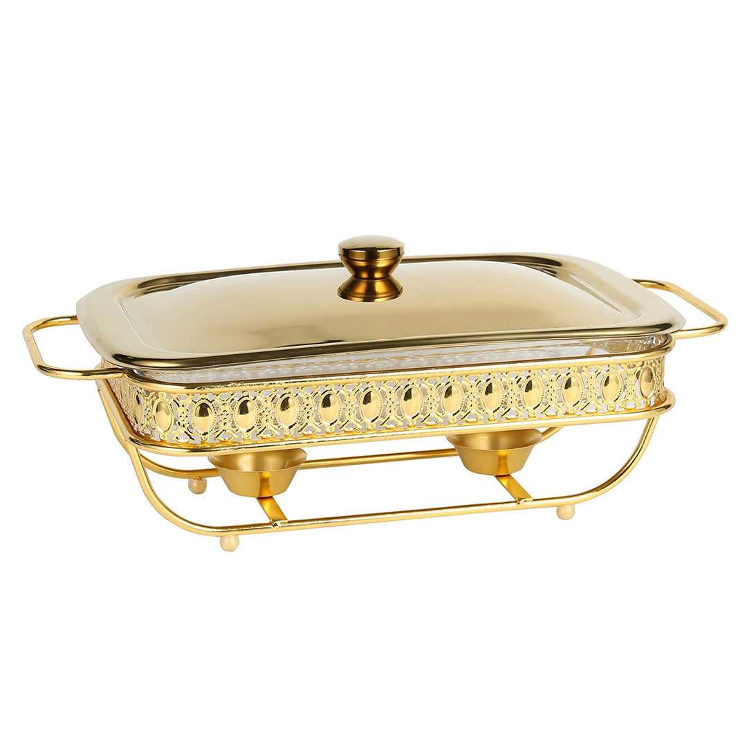 SOGA 2L Lace Dining Stove Cooking Appliance with Gold Color Kitchen Essential • LUZ-ChafingDish6V16