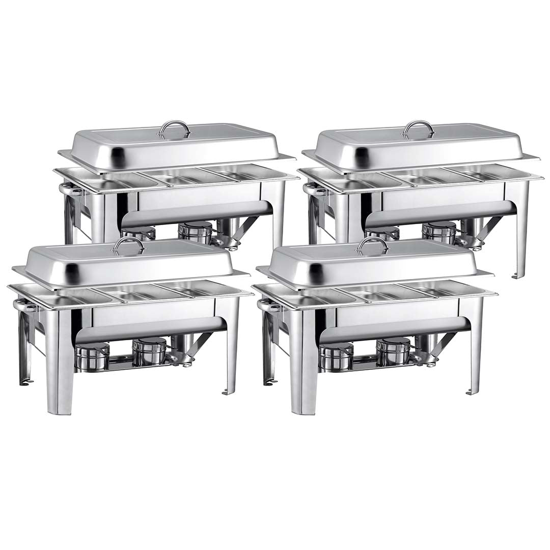 SOGA 4X 9L Stainless Steel 3 Pans Bain-marie Chafing Catering Dish Buffet Food Warmer • LUZ-ChafingDish56063X4