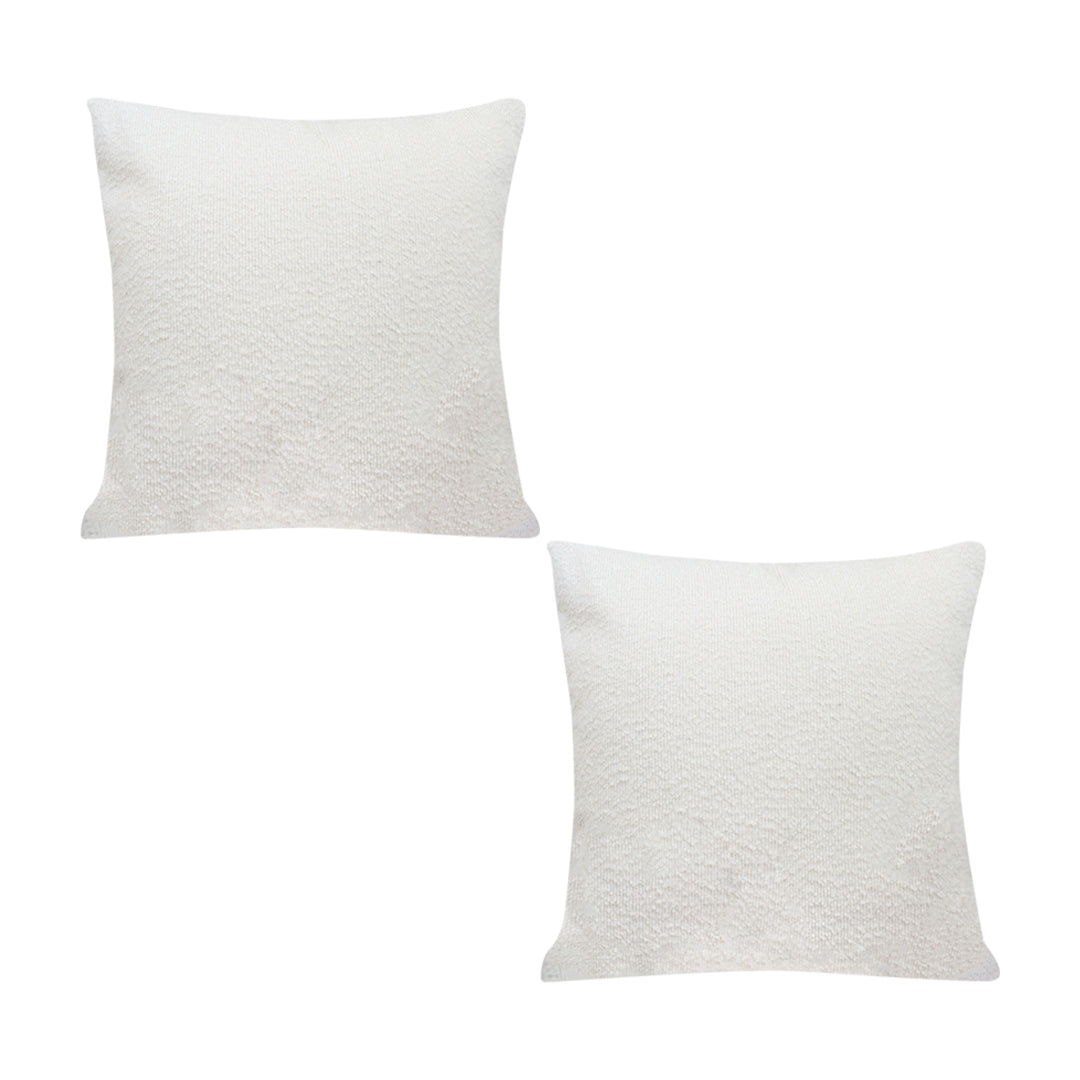 SOGA 2X 50cm White Throw Pillow Premium Polyester Fiber and Cotton for Home Decor • LUZ-FrenchCushion326X2