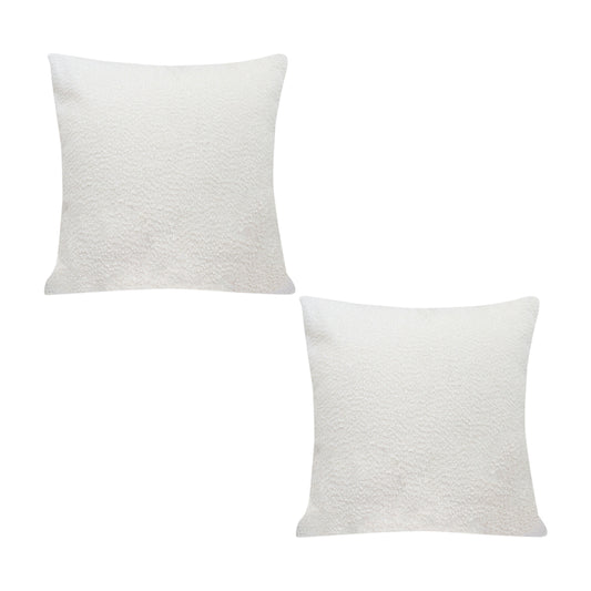 SOGA 2X 50cm White Throw Pillow Premium Polyester Fiber and Cotton for Home Decor • LUZ-FrenchCushion326X2