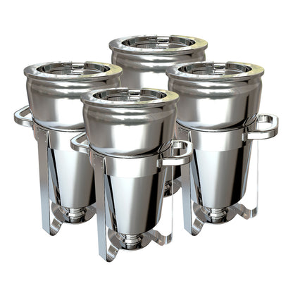SOGA 4X 11L Round Stainless Steel Soup Warmer Marmite Chafer Full Size Catering Chafing Dish • LUZ-ChafingDish5616X4