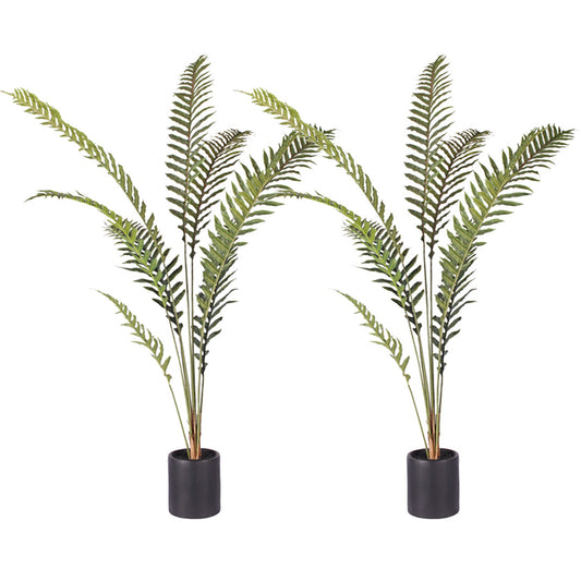 SOGA 2X 180cm Artificial Green Rogue Hares Foot Fern Tree Fake Tropical Indoor Plant Home Office Decor • LUZ-APlantLGY1808X2