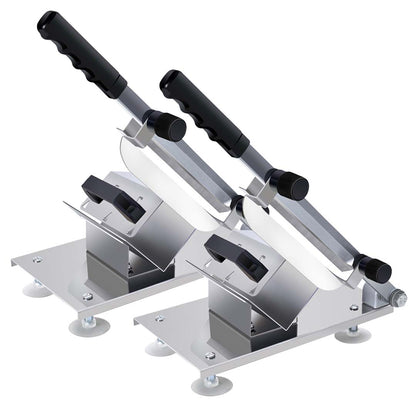 SOGA 2X Manual Frozen Meat Slicer Handle Meat Cutting Machine 18/10 Commercial Grade Stainless Steel • LUZ-MeatSlicerManualX2