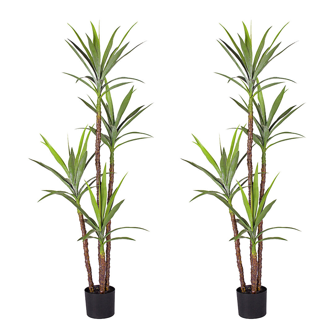 SOGA 2X 180cm Artificial Natural Green Dracaena Yucca Tree Fake Tropical Indoor Plant Home Office Decor • LUZ-APlantJL1804X2