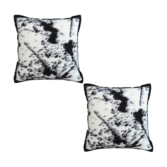 SOGA 2X 50cm Throw Pillow  Black and White Leopard Thick Premium Polyester Fiber for Home Decor • LUZ-FrenchCushion323X2