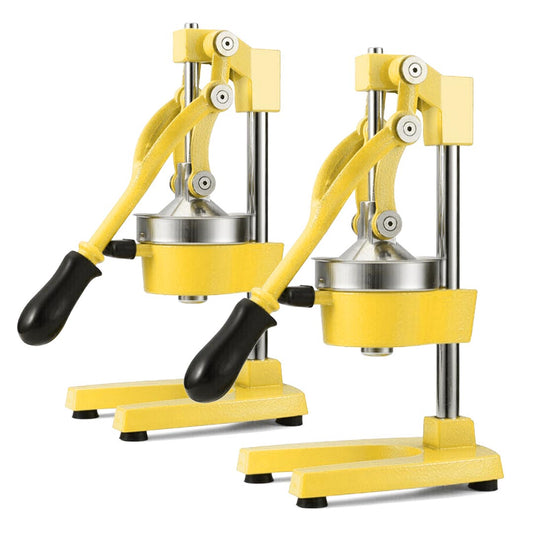 SOGA 2X Commercial Manual Juicer Hand Press Juice Extractor Squeezer Orange Citrus Yellow • LUZ-JuicerManualYellowX2