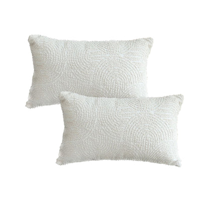 SOGA 2X 35cm Lumbar Pillow Embroidered Decorative Linen Cover Stitch Story Throw Pillow • LUZ-FrenchCushion217X2