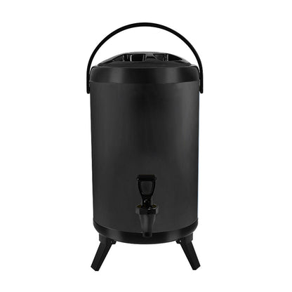 SOGA 10L Stainless Steel Insulated Milk Tea Barrel Hot and Cold Beverage Dispenser Container with Faucet Black • LUZ-VICDispenser10LBLK