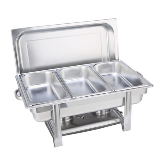 SOGA Triple Tray Stainless Steel Chafing Catering Dish Food Warmer • LUZ-ChafingDish56083
