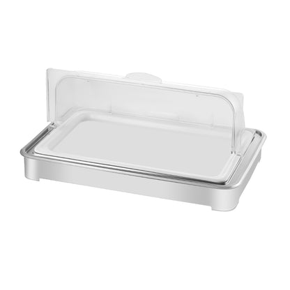 SOGA 59x38.5cm Silver Color Ceramic Serving Bowl Chafing Dish for Kitchen Essential • LUZ-ChafingDish6V11