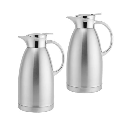 SOGA 2X 2.3L Silver Double-Wall vacuum with 2 layers stainless steel Construction Thermal Flask • LUZ-BottleWKE17X2