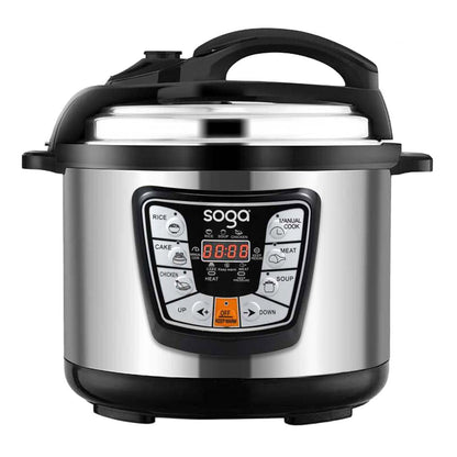 SOGA Electric Pressure Cooker 12L Stainless Steel NonStick 1600W • LUZ-ElectricPressureCooker12L