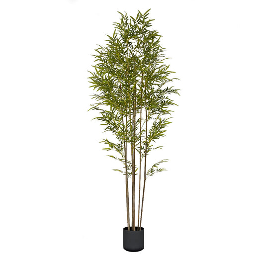 SOGA 240cm Lucky Bamboo Tree Bambusa Vulgaris Artificial Plant w/ 7 Branches Home Accent Decor • LUZ-APlantFHZ24