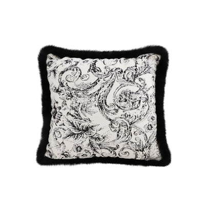 SOGA 45cm Pillow French Cover Style Floral Jacquard Woven Decorative Fringe Throw Pillow • LUZ-FrenchCushion225