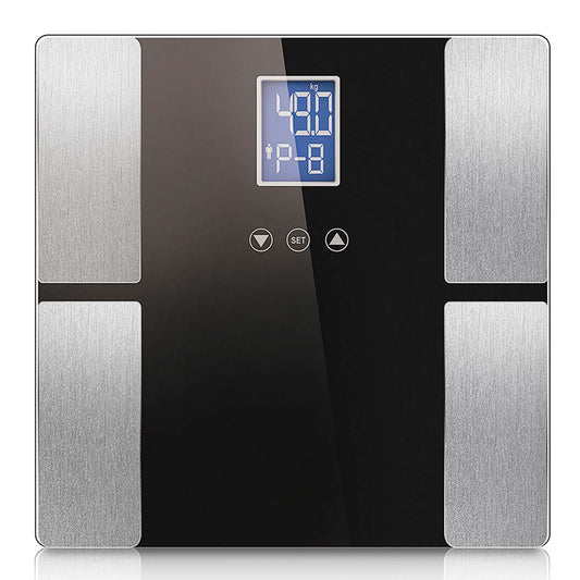 SOGA Digital Electronic LCD Bathroom Body Fat Scale Weighing Scales Weight Monitor Black • LUZ-BodyFatScale1302Black