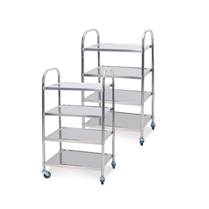 SOGA 2X 4 Tier 860x540x1170 Stainless Steel Kitchen Dining Food Cart Trolley Utility • LUZ-FoodCart1116X2