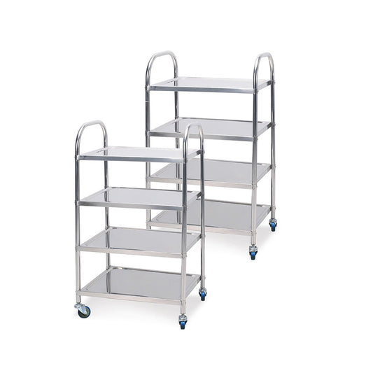 SOGA 2X 4 Tier 860x540x1170 Stainless Steel Kitchen Dining Food Cart Trolley Utility • LUZ-FoodCart1116X2