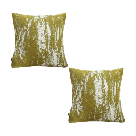 SOGA 2X 50cm Throw Pillow White and Olive Green Plush Polyester Fiber and Cotton for Home Decor • LUZ-FrenchCushion328X2