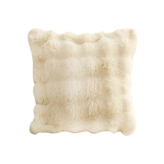 SOGA 50cm Throw Pillow Light  Camel Color with Rabbit  Square Cushion for Living Room Home Decor • LUZ-FrenchCushion302