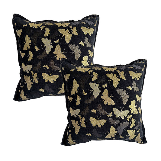 SOGA 2X 45cm Vintage Butterfly with Covers Case Decorative Decor Monarch Floral Throw Pillow • LUZ-FrenchCushion240X2
