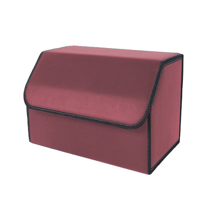 SOGA Leather Car Boot Collapsible Foldable Trunk Cargo Organizer Portable Storage Box Red Medium • LUZ-StorageREDMed