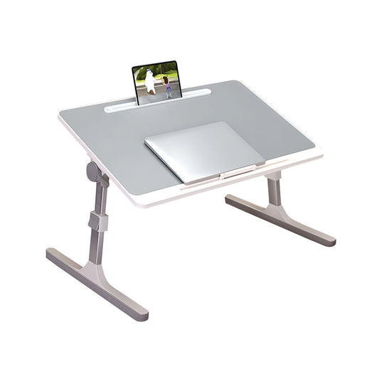 SOGA 60X40cm Grey Small Laptop Bed Portable Foldable Study Table Adjustable • LUZ-BedTableA11