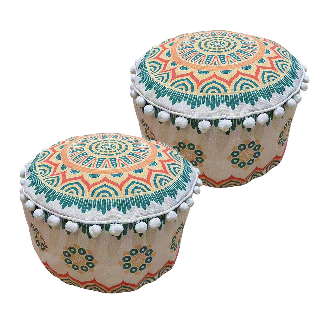 SOGA 2X 50cm Ultra-Comfort Polyester-Cotton Cushion with EPP Particle Support, Home Decor • LUZ-Pouffe618X2