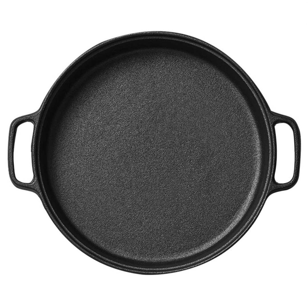SOGA Cast Iron 30cm Frying Pan Skillet Coating Steak Sizzle Platter • LUZ-SizzlePlatterPan30cm