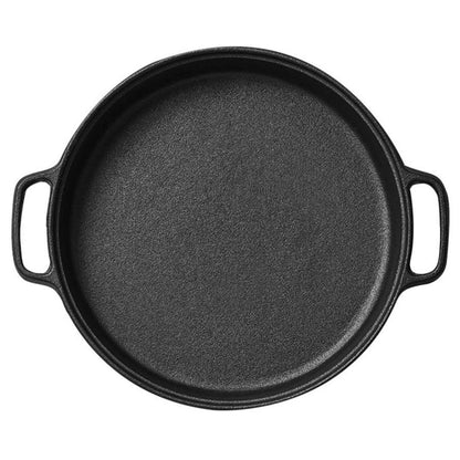 SOGA Cast Iron 30cm Frying Pan Skillet Coating Steak Sizzle Platter • LUZ-SizzlePlatterPan30cm