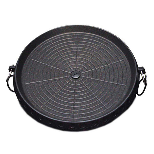 SOGA Portable Korean BBQ Butane Gas Stove Stone Grill Plate Non Stick Coated Round • LUZ-StoneBBQPlateRound