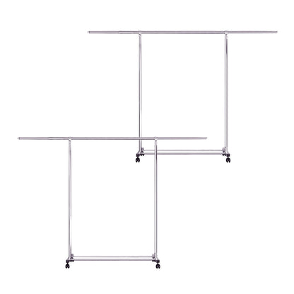 SOGA 2X  240cm Stainless Steel Floor-Standing Clothes Rack - Durable and Space-Saving Laundry Organizer • LUZ-BSXG2524X2
